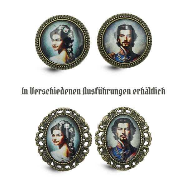 Trachten Accessoire: Brosche Sissi für königlichen Flair von Glubbal.shop
